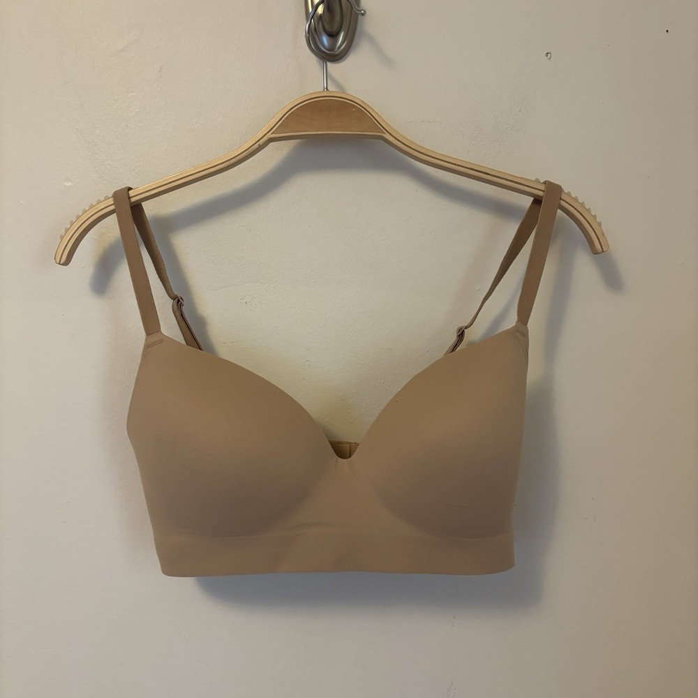 Soma Enbliss Wireless Bra Size 34C Nude Beige Neutral Padded Soft